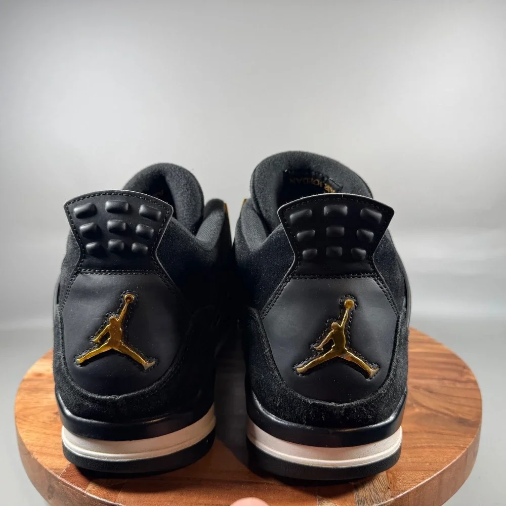 Air Jordan 4 Retro Royalty Black Metallic Gold Men's‎ Size 14 CU1106 070